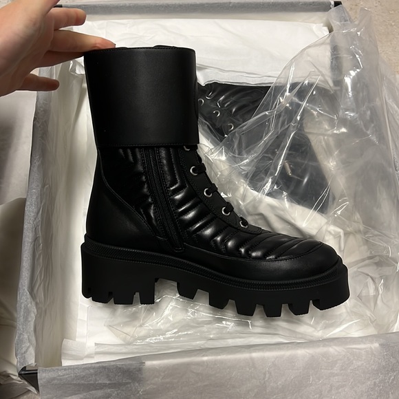 Lightly Used Gucci Frances Combat Boots - Picture 8 of 9